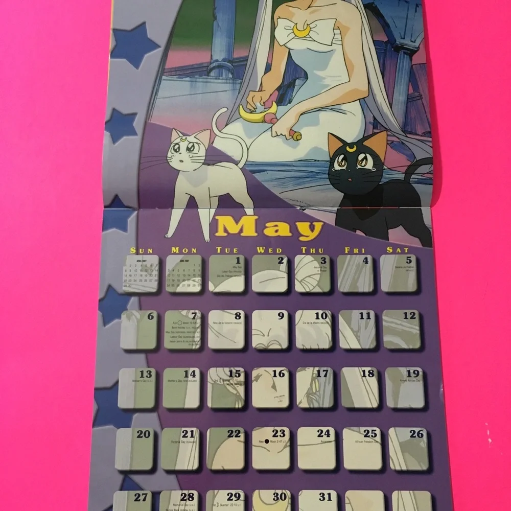 Sailor Moon Calendar 2001 Great Condition